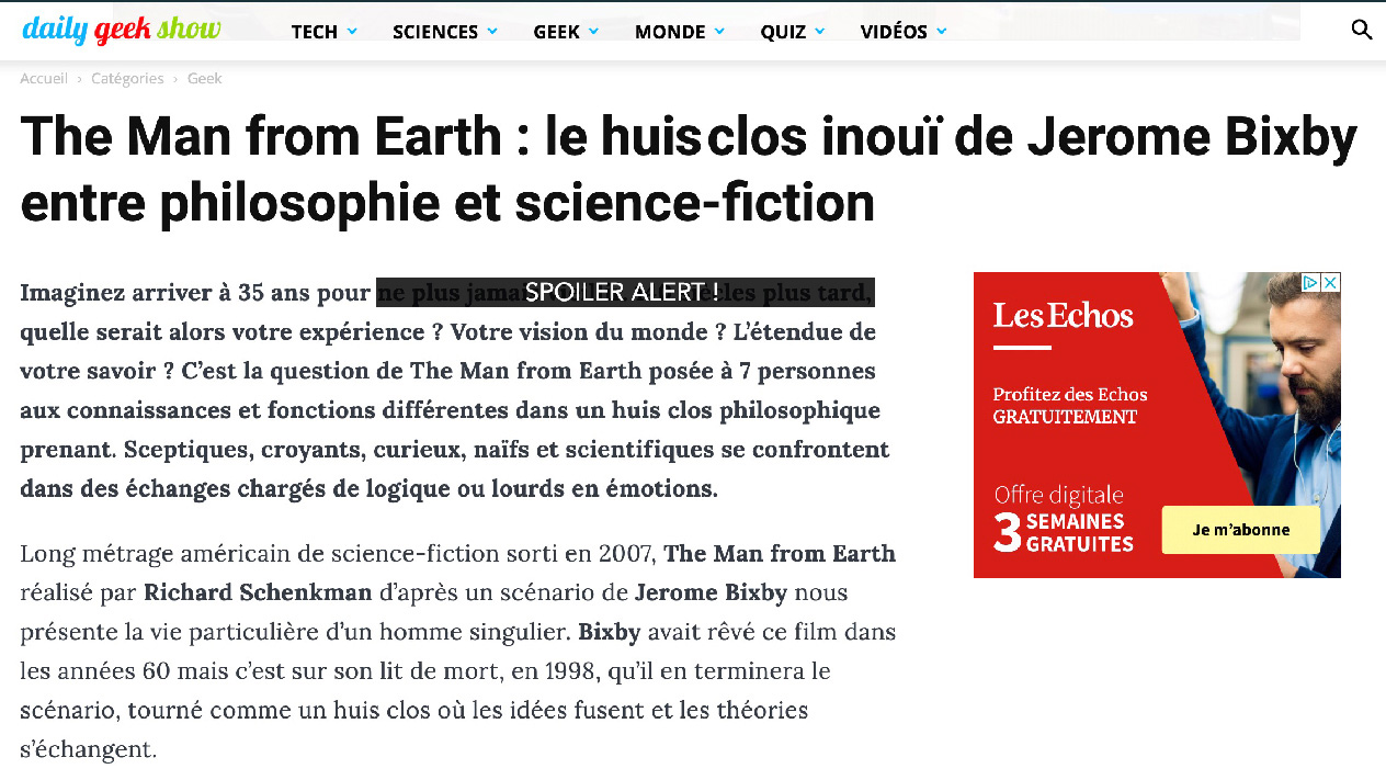 article daily geek show